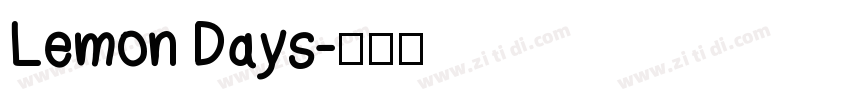 Lemon Days字体转换